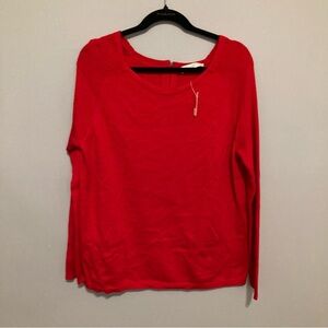 Loft red front  pocket sweater
